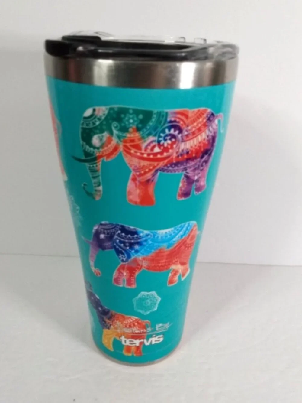 Tervis Mehndi Elephants 30 Oz Stainless Steel Insulated Travel Mug Tumbler Henna